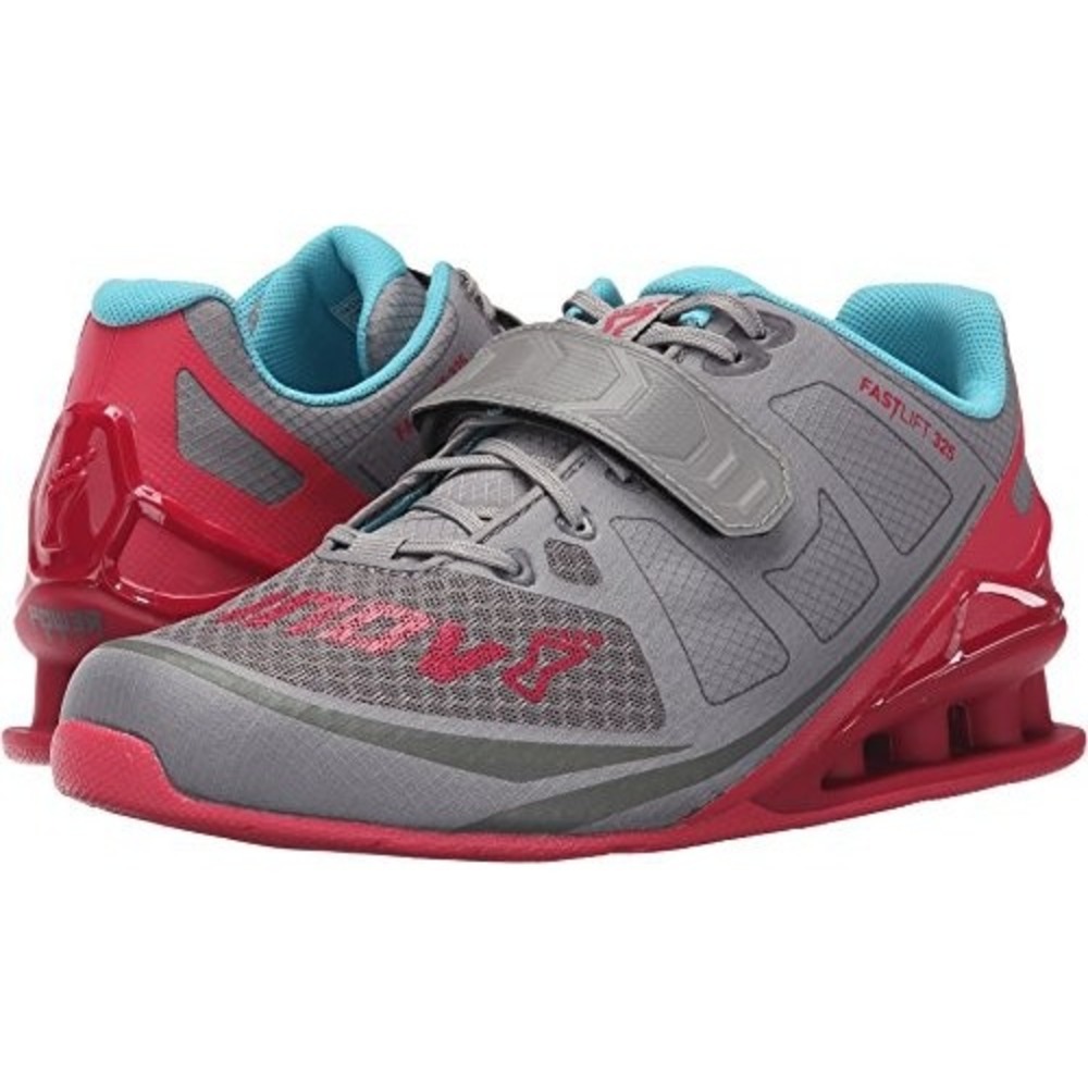 Inov 8 Fastlift 325 Women Shoes Grey Pink Teal Cross Trainer Weightlifting‎ 9.5